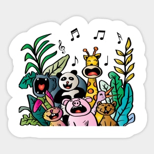 Cartoon cute animals Sticker